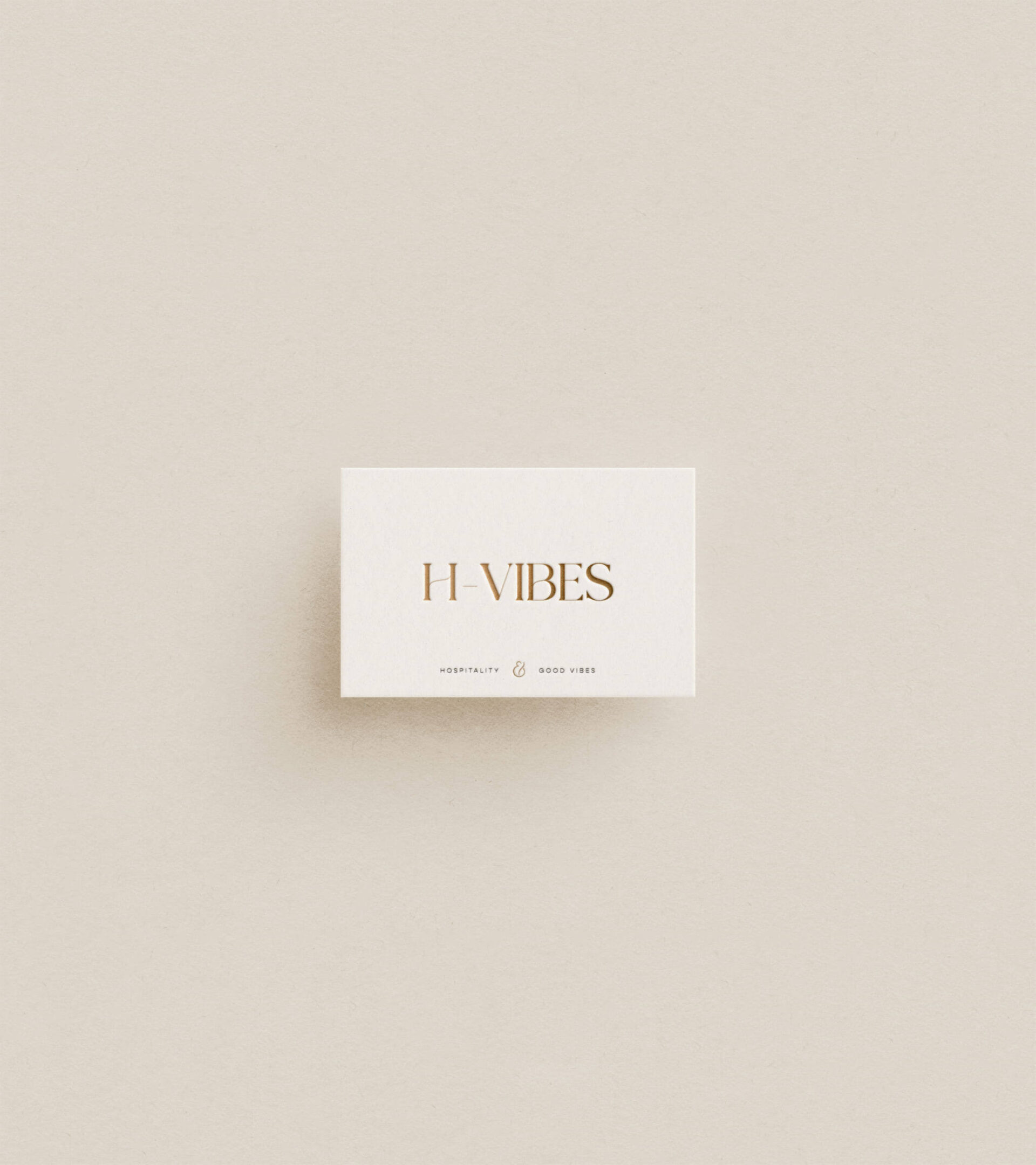 H vibes visitekaartje goudfolie