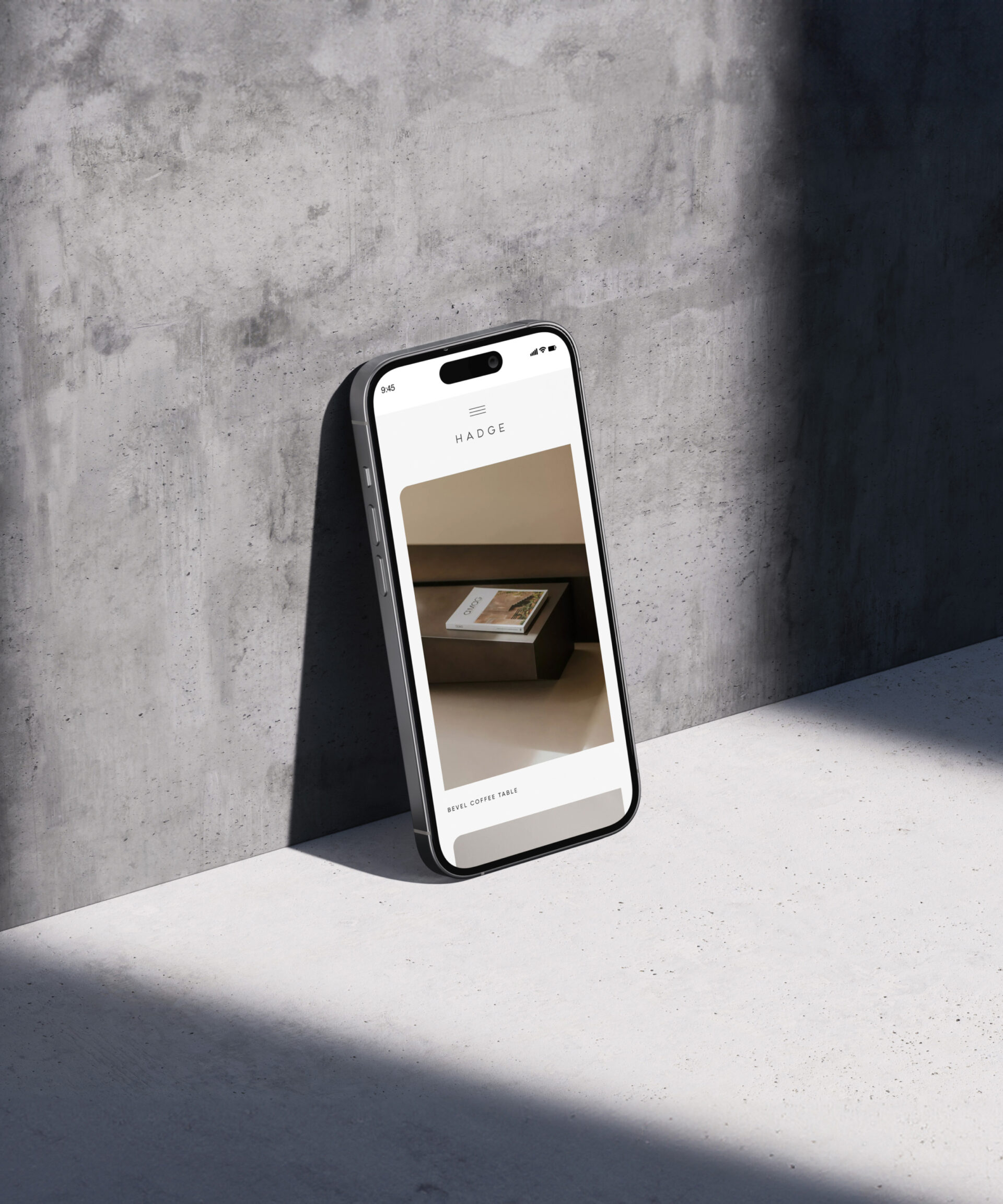 Hadge mobiel webdesign
