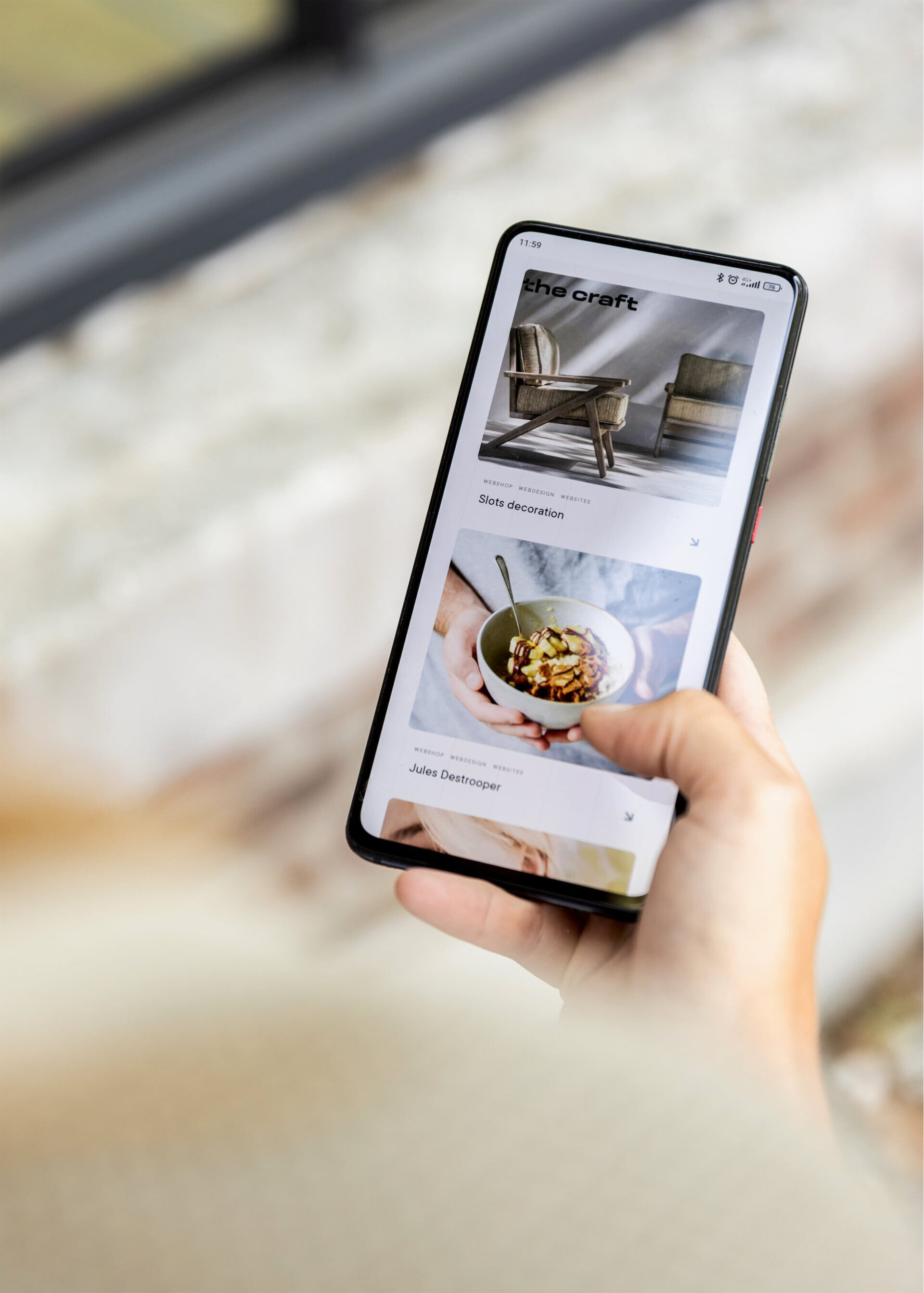 The craft scroll mobile website